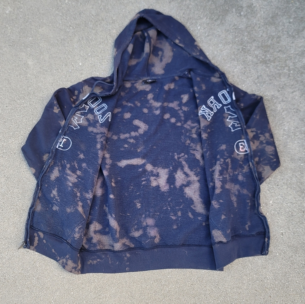 Vtg Zoo York Custom Bleach-dyed Hoodie - Picture 3 of 5
